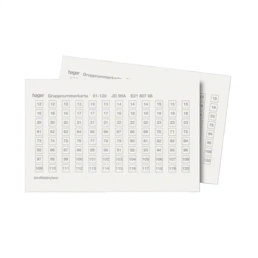 GRUPPNR KARTOR 61-99 Numrering 61 - 99