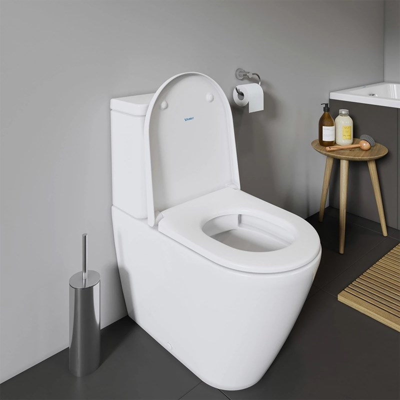Toalettstol Duravit D-Neo 200209 Rimless med Mjukstängande Hårdsits