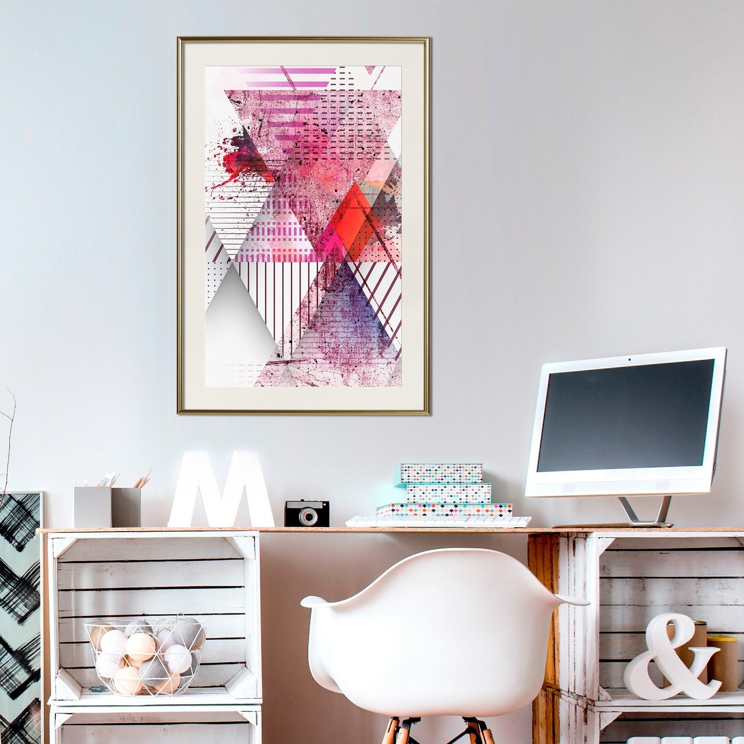 Poster Artgeist Affisch Abstract Triangle