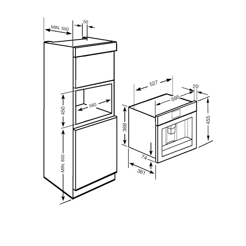 Helautomatisk kaffemaskin Smeg CMS8451 Svart