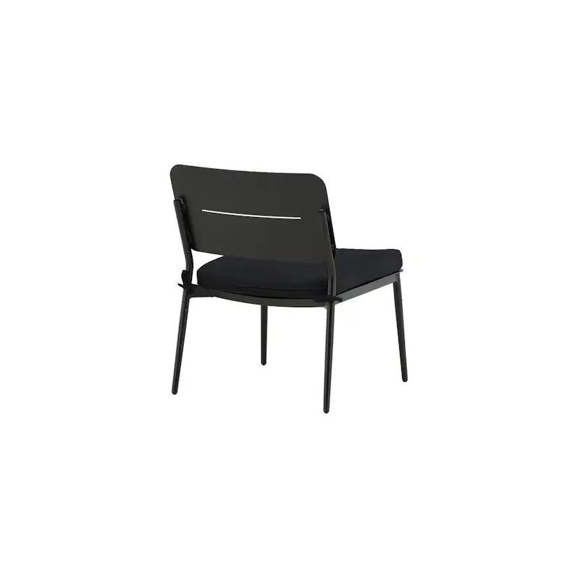 Lina lounge Chair - Black / Black Cushion Svart
