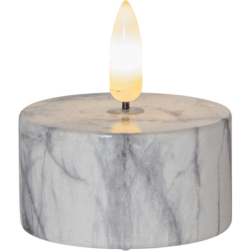 Blockljus Star Trading Flamme Cement T-light Marble 2 st