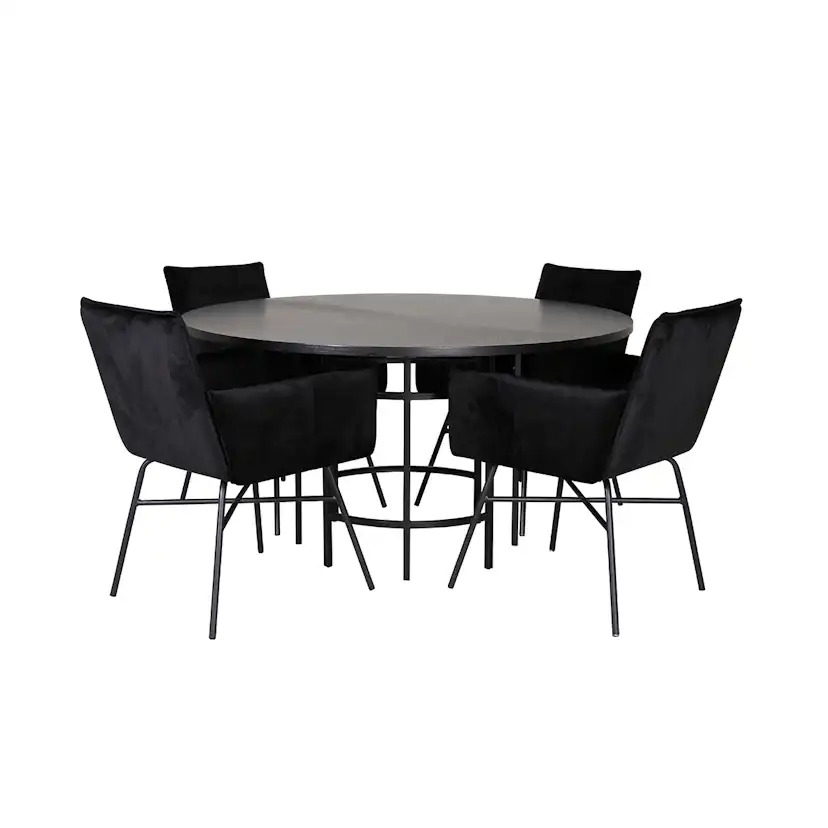 Matgrupp furniture/fashion Copenhagen Ø140 cm med 4 Petra Stolar
