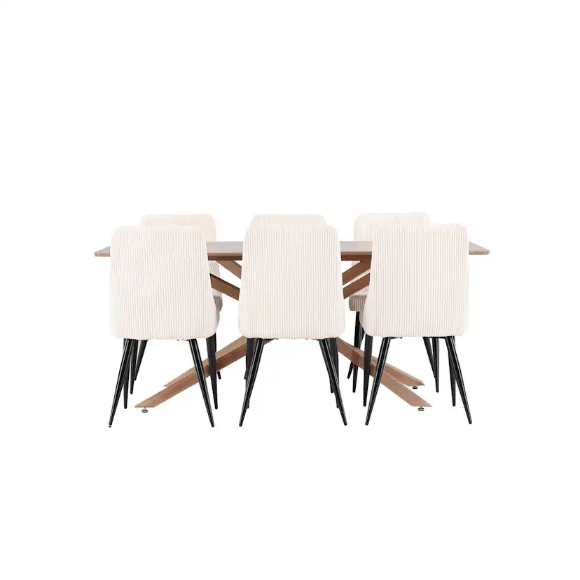Matgrupp Venture Home Piazza 180 med 6 st Leone Stolar
