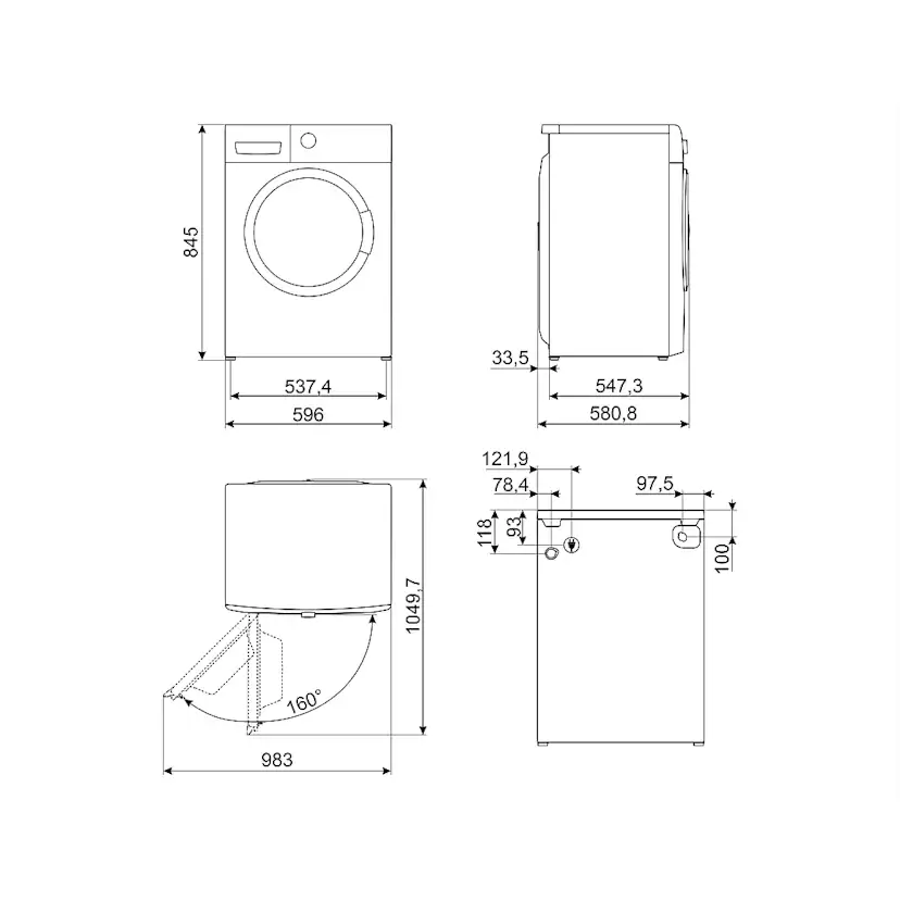 Tvättmaskin Smeg WNP96SLAAIN1