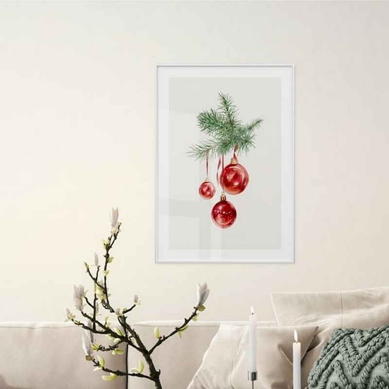 Poster Gallerix Watercolor Christmas Balls