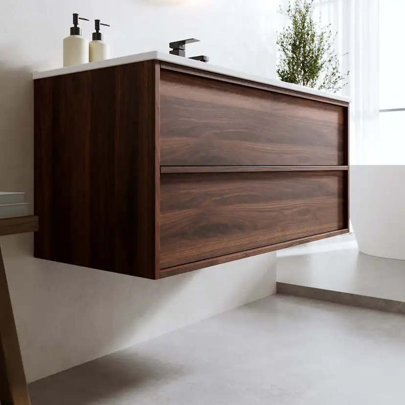 Tvättställsskåp Bathlife Charm med Tvättställ och Spegel Skina