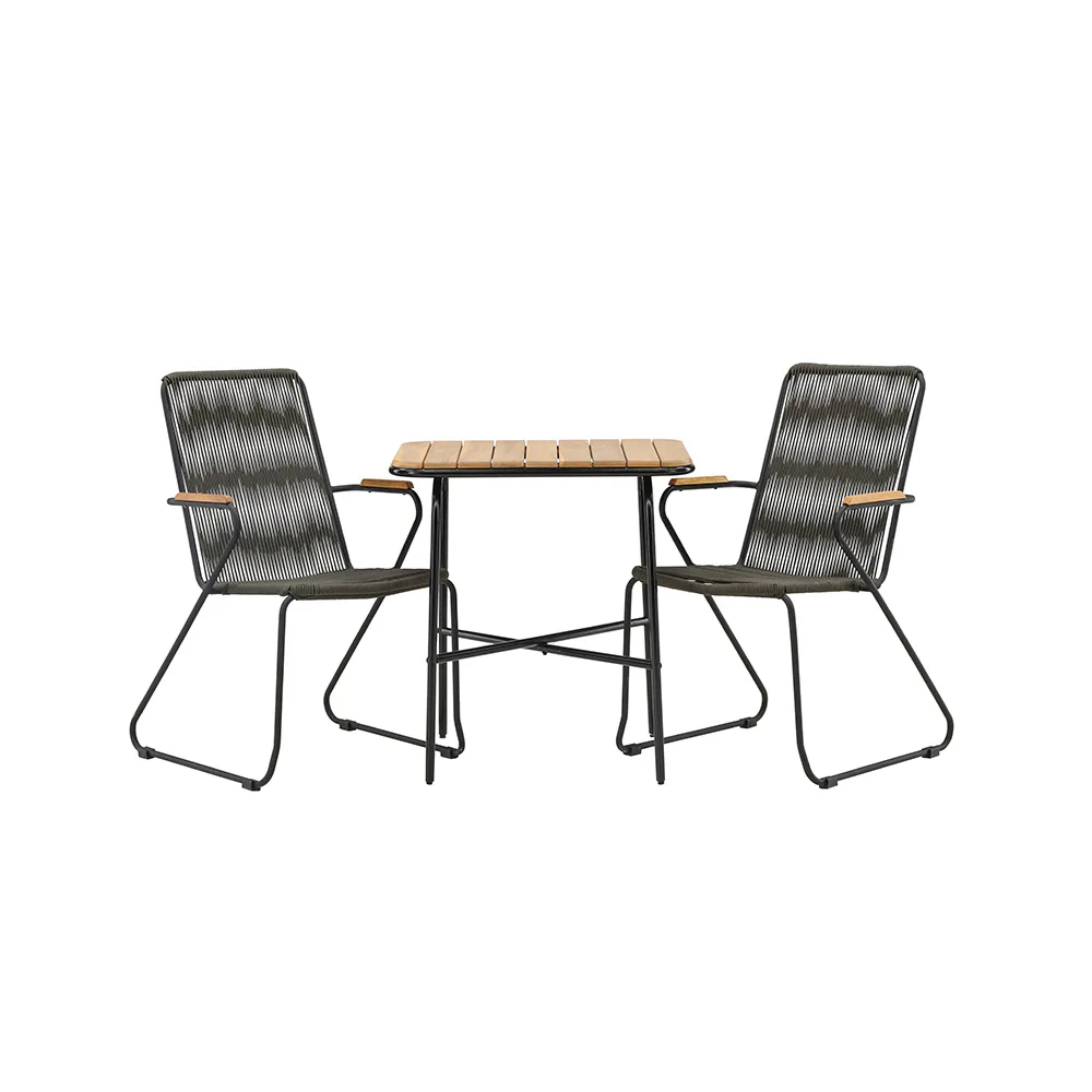 Holmbeck Cafetable Stål - Black / Rectangular 55*70*74 +Bois Svart