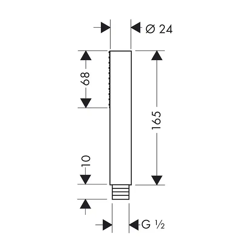 Pinnhanddusch Axor Starck 1jet