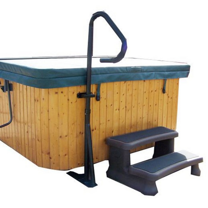 Poolräcke Relata Svart med Golvfäste