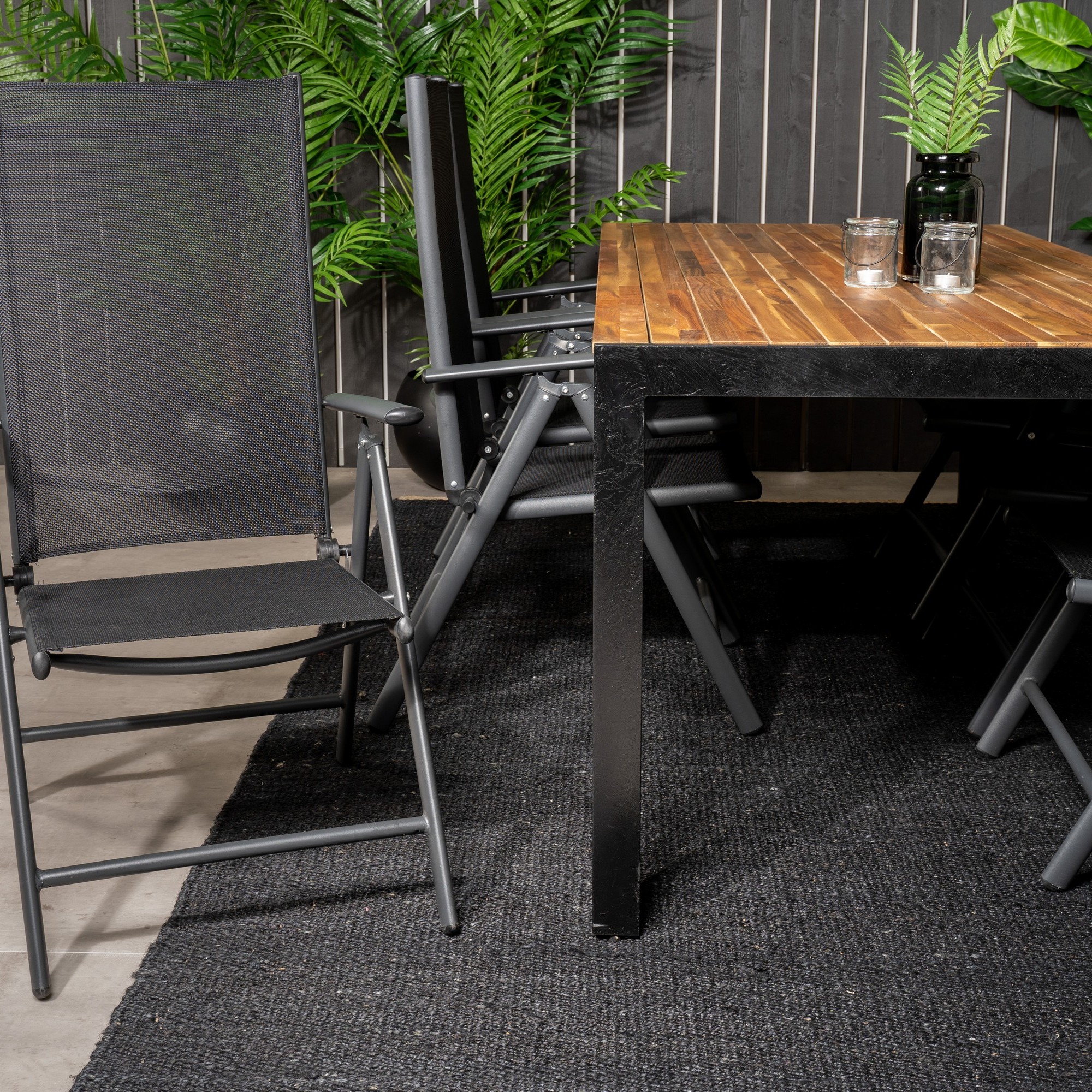 Matgrupp Venture Home Bois Matgrupp Utomhus 200cm med 6 Break Positionsstolar