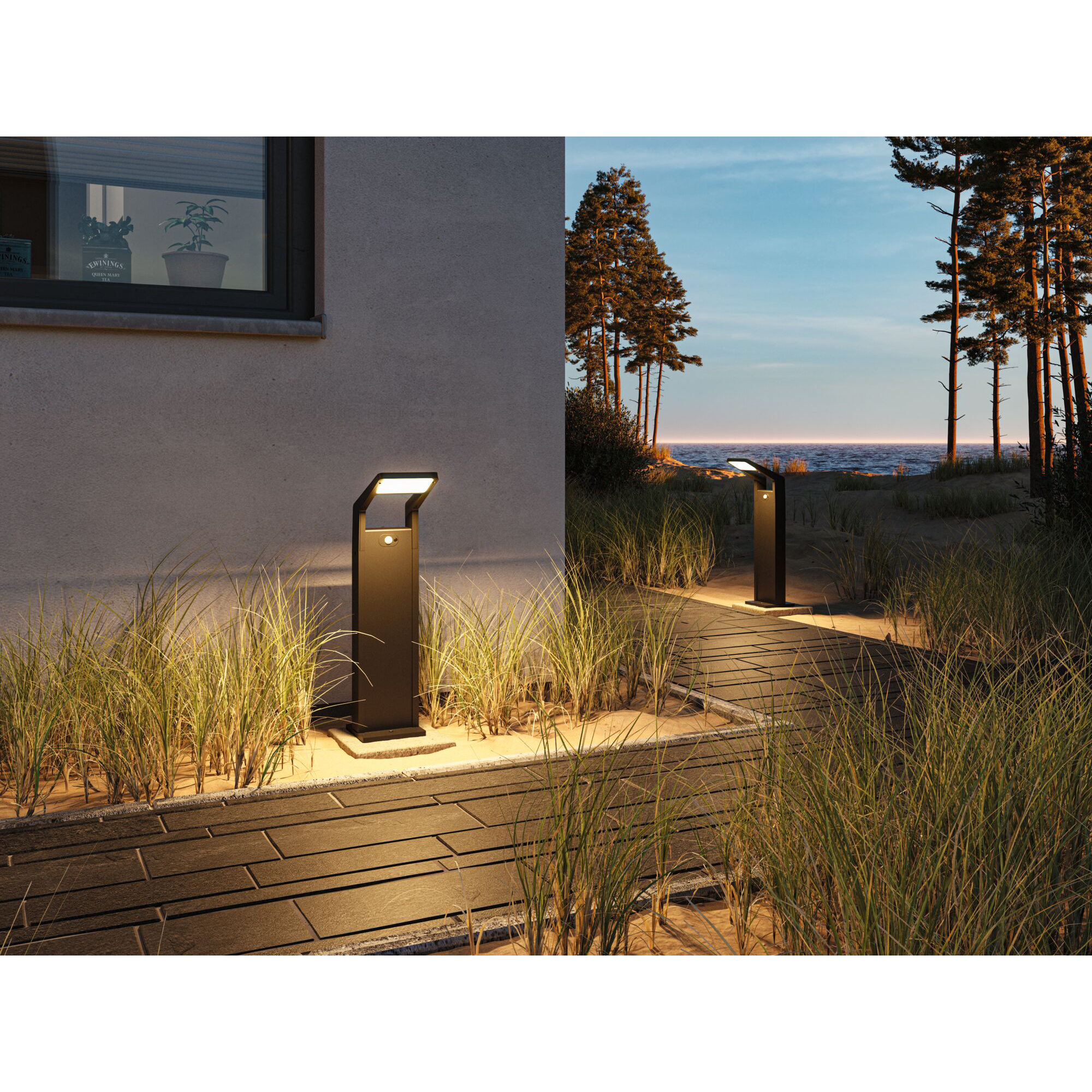 Pollare LED Paulmann Juntea med Skymningsstyrd rörelsedetektor Seawater Resistant IP44 230V