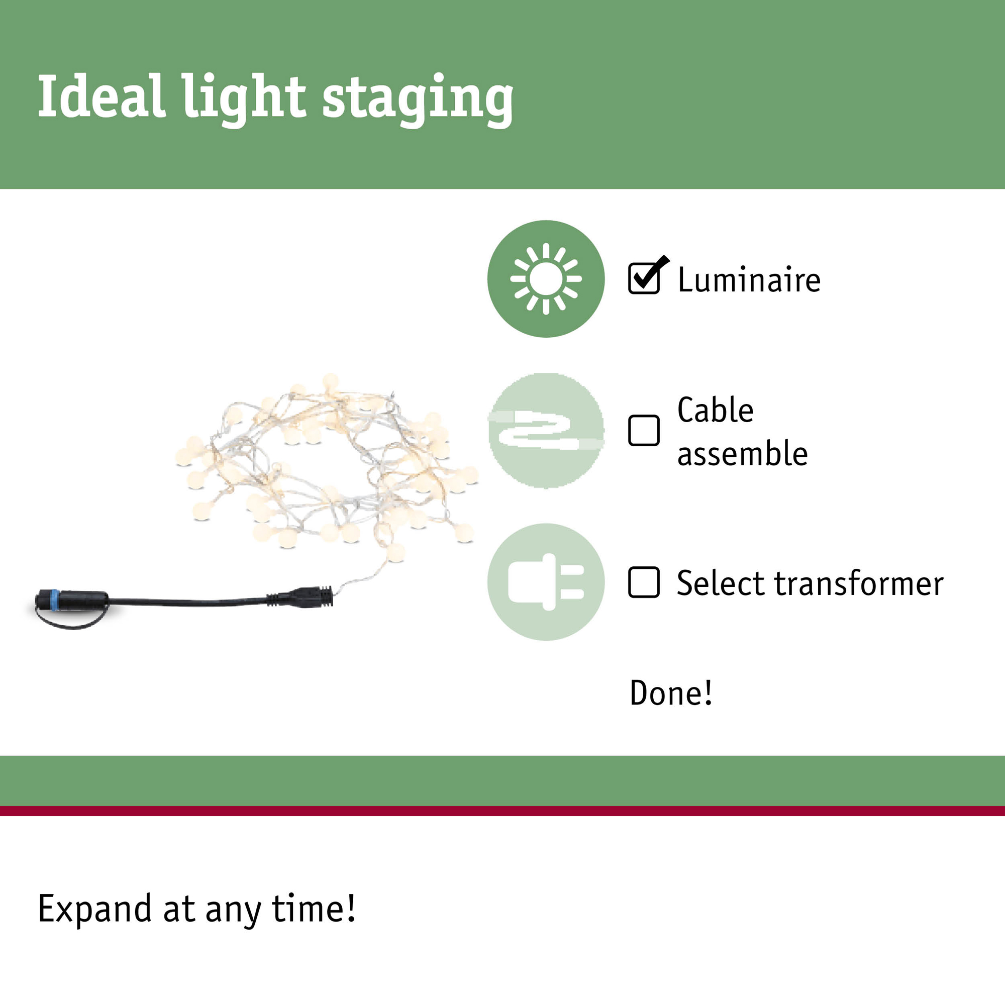 Ljusslinga LED Paulmann Fairy Lights Plug & Shine IP44 24V