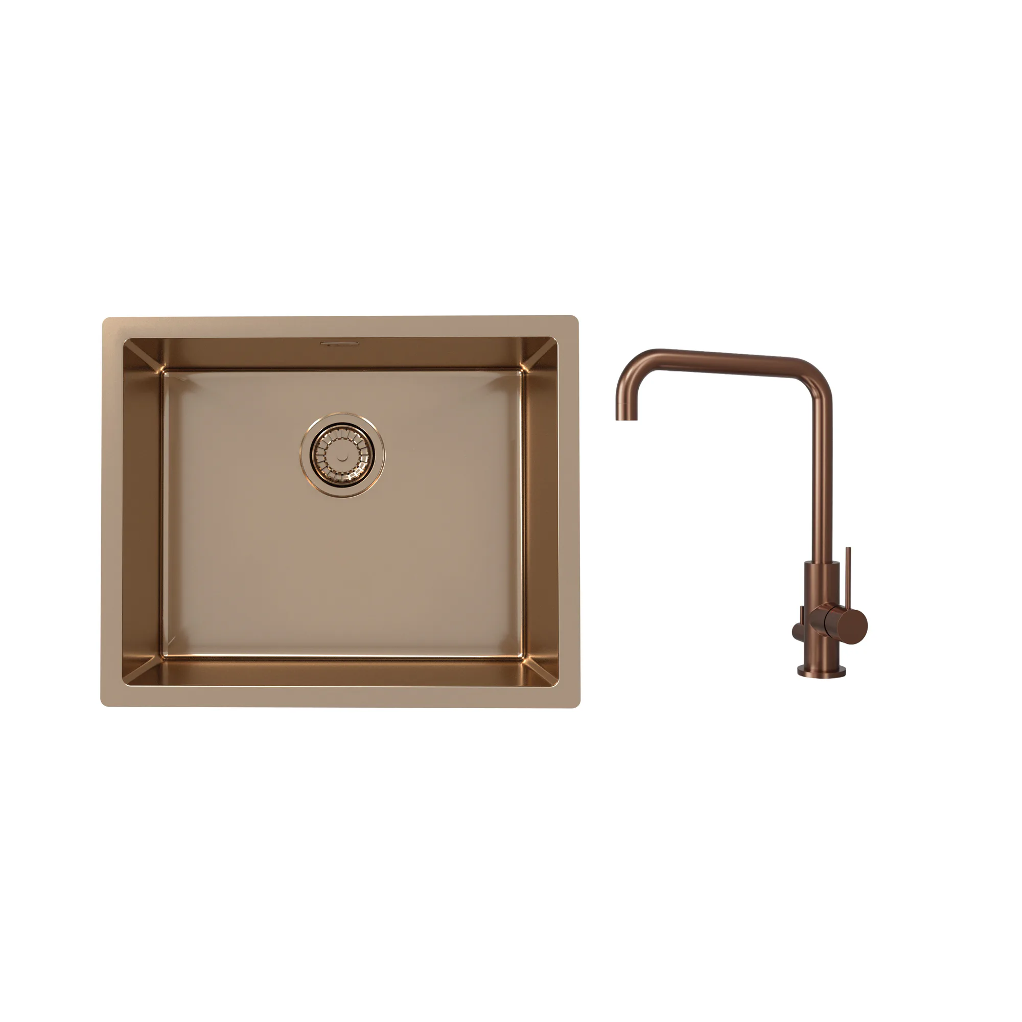 Diskho Stala Monarch-50 med Köksblandare Scandtap Steel Mood D