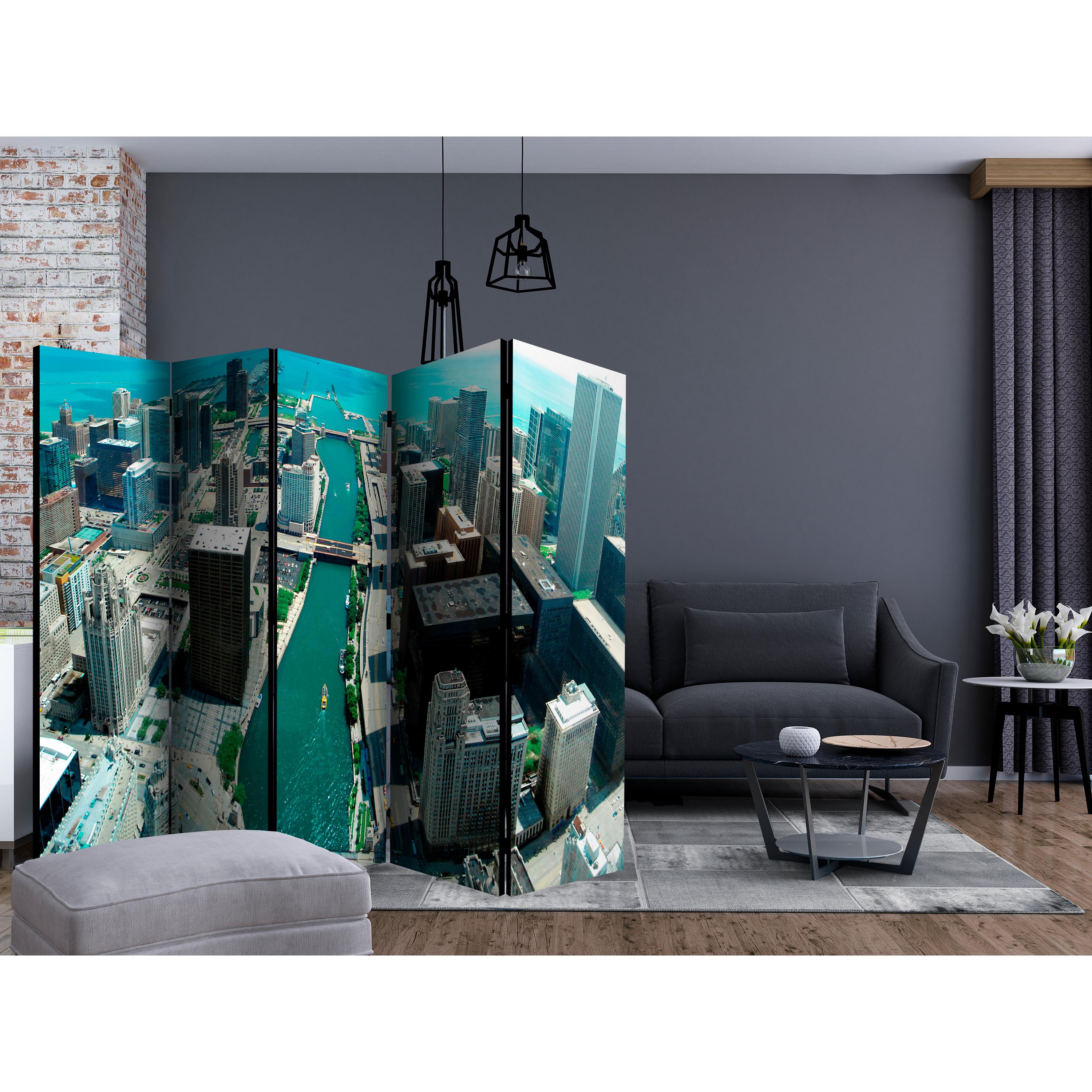 Rumsavdelare Skärmvägg Arkiio Urban Architecture of Chicago II 225x172 cm