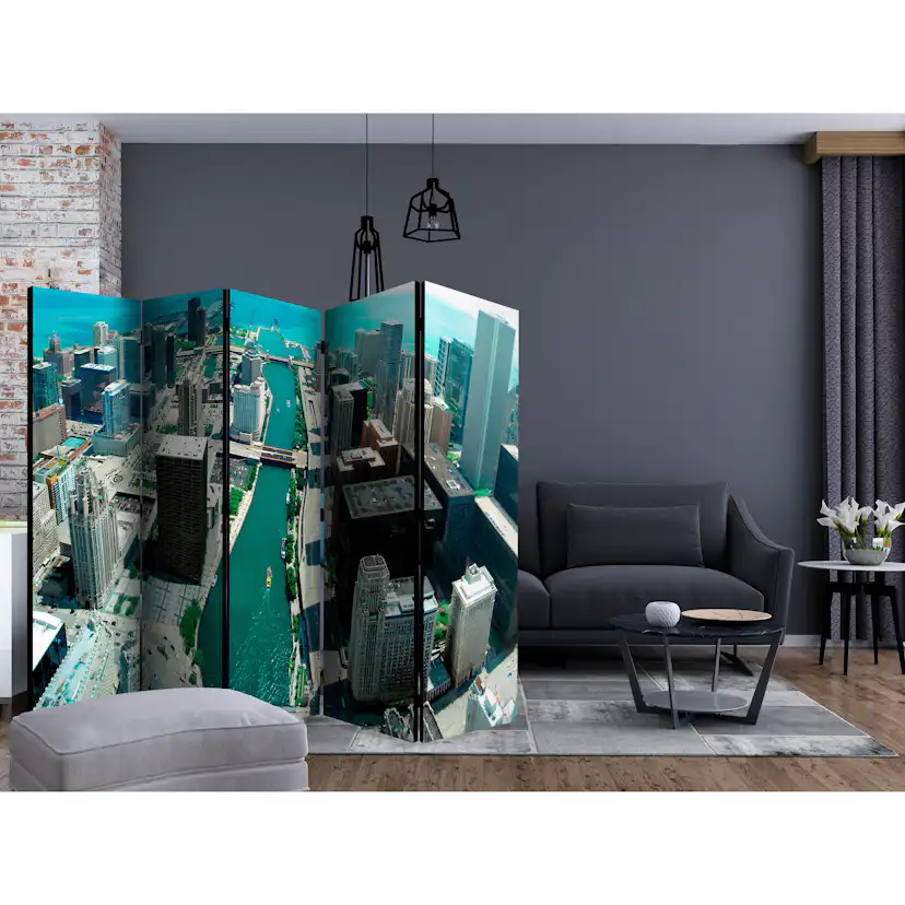Rumsavdelare Skärmvägg Arkiio Urban Architecture of Chicago II 225x172 cm
