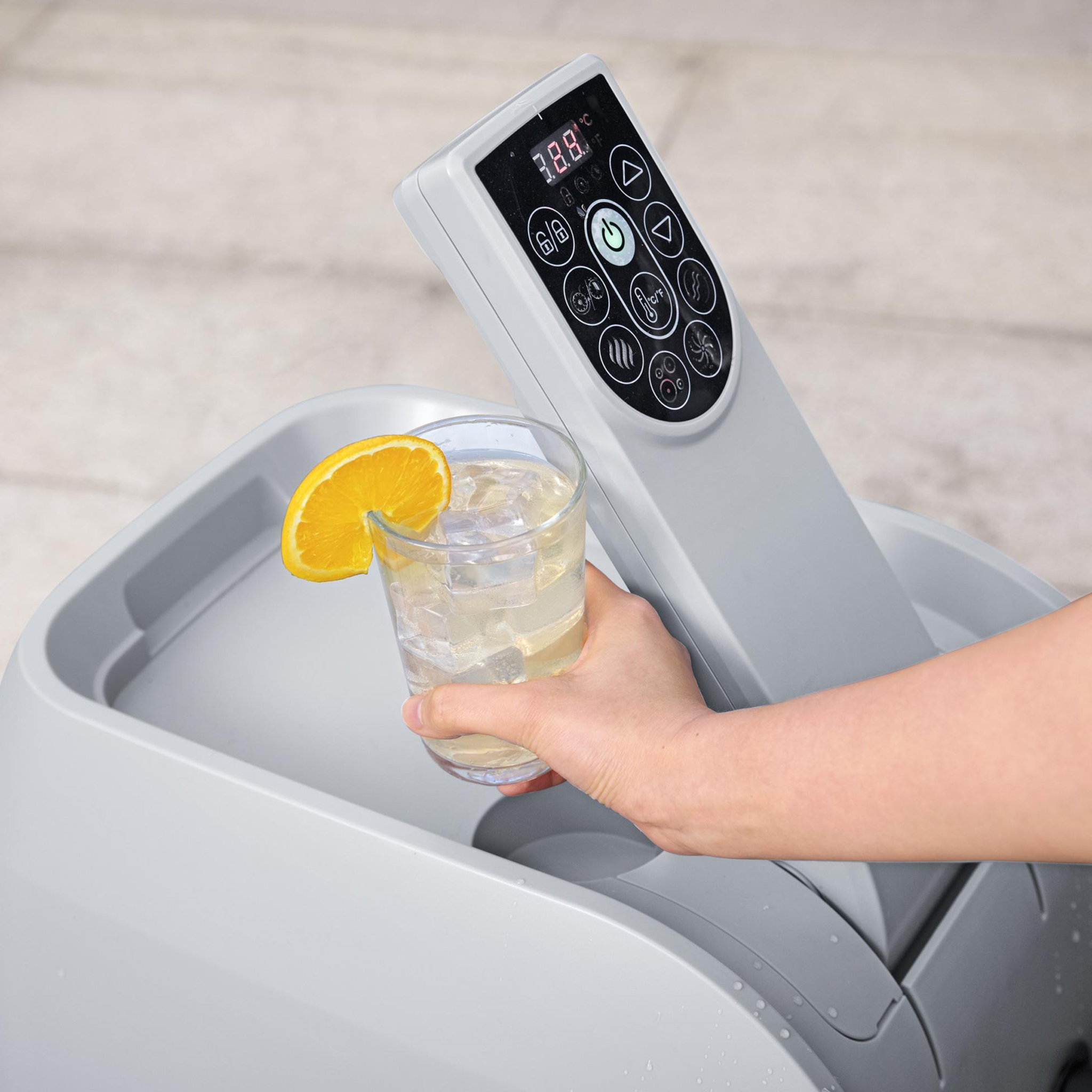 Uppblåsbart Spabad Bestway Lay-Z Santorini Hydrojet Pro