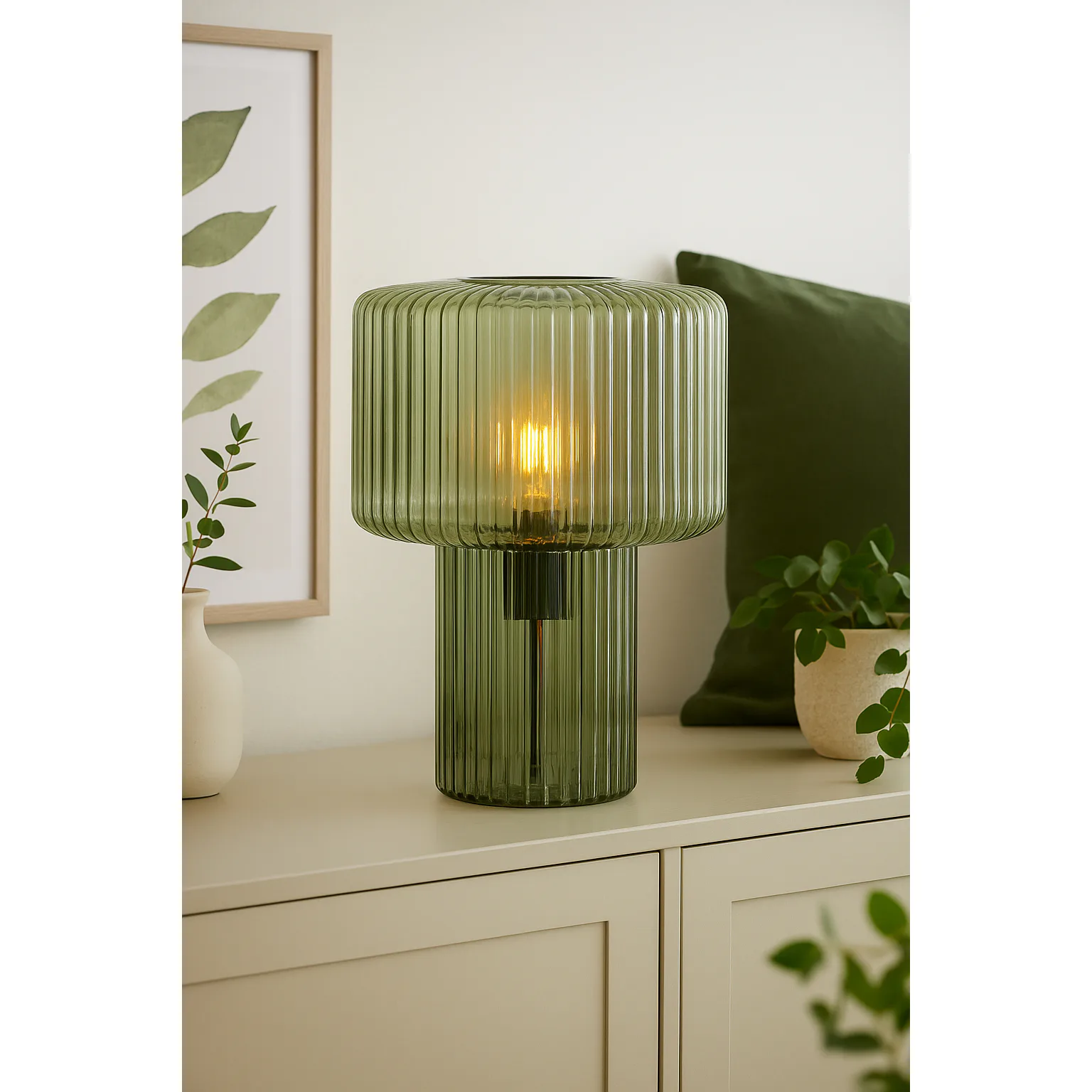 Kiera bordlampa H36cm grön Grön