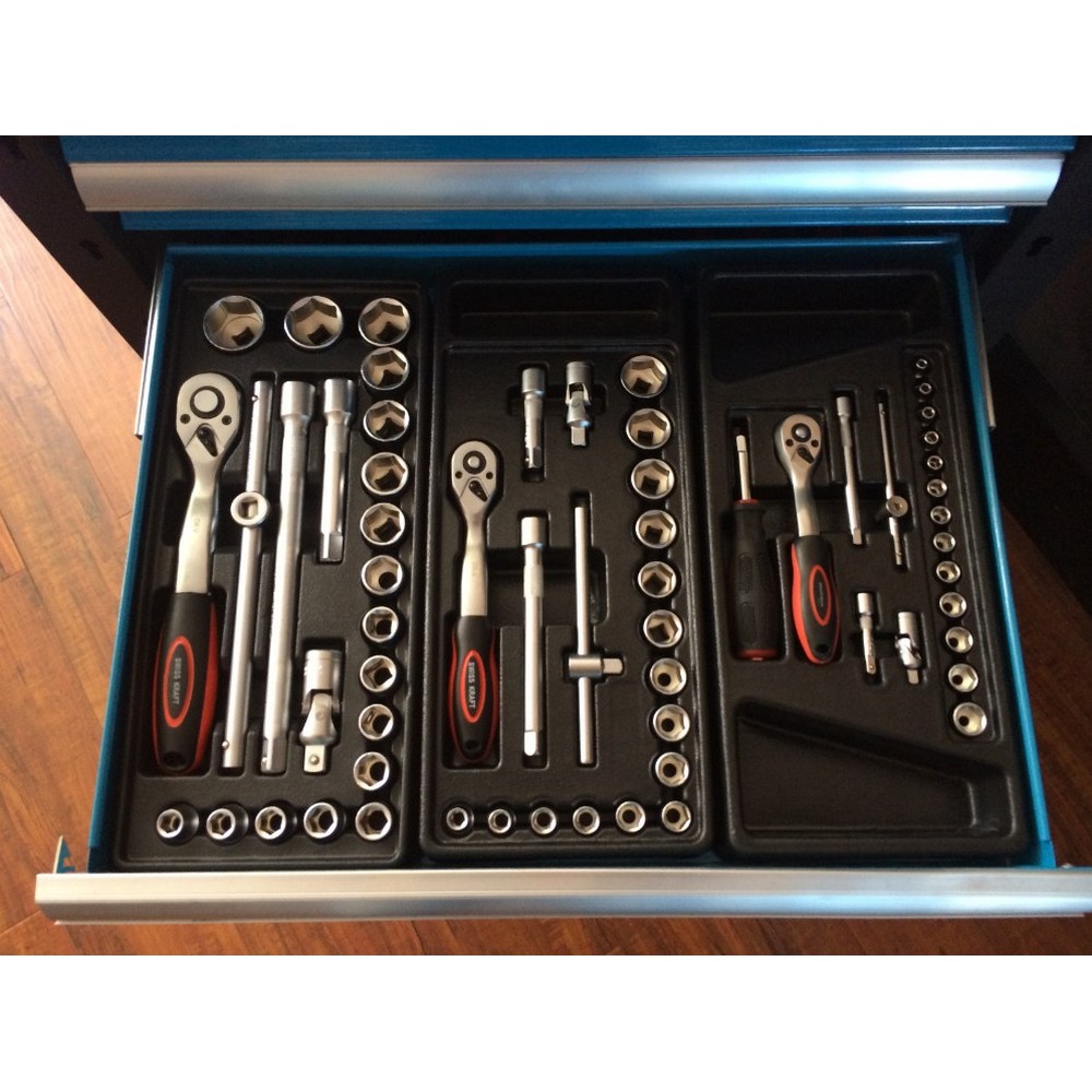 Verktygsvagn Timco ltk 6 ltk 220-delad med Verktyg Blå