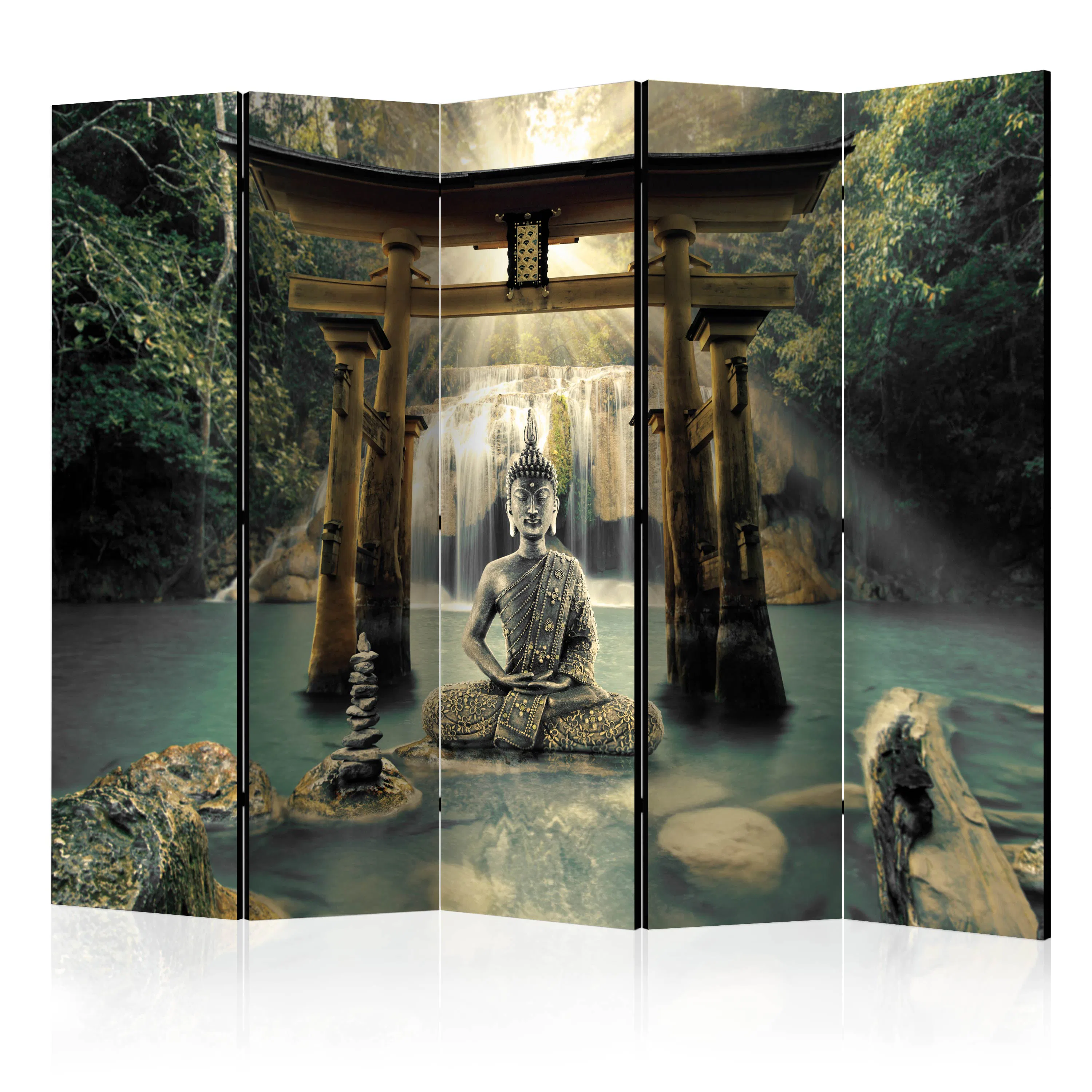 Rumsavdelare Skärmvägg Arkiio Buddha Smile II 225x172 cm