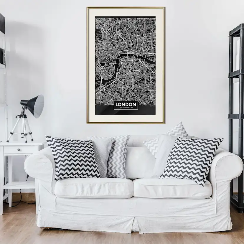 Poster Artgeist Affisch Dark Map of London