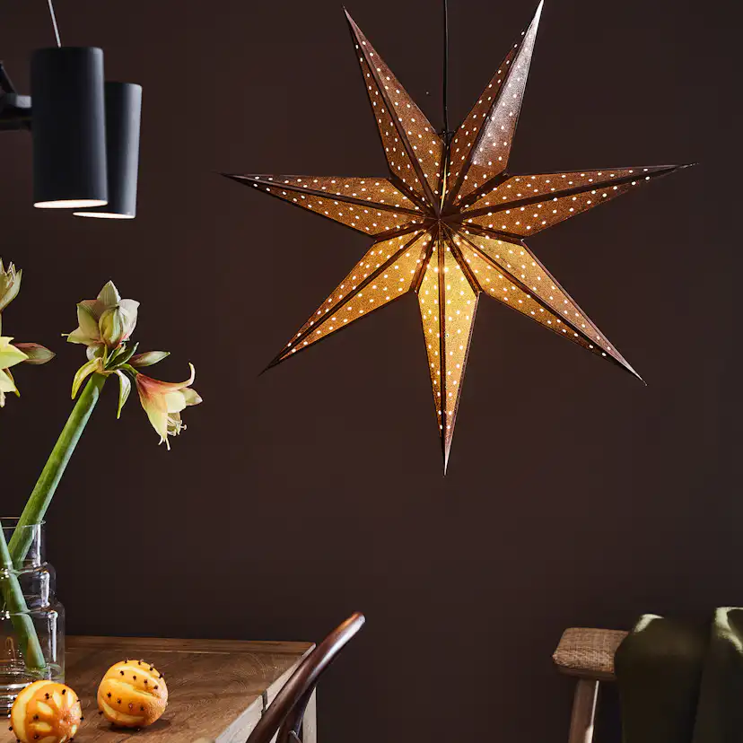 Adventsstjärna Markslöjd Glitter 75 cm Hängande