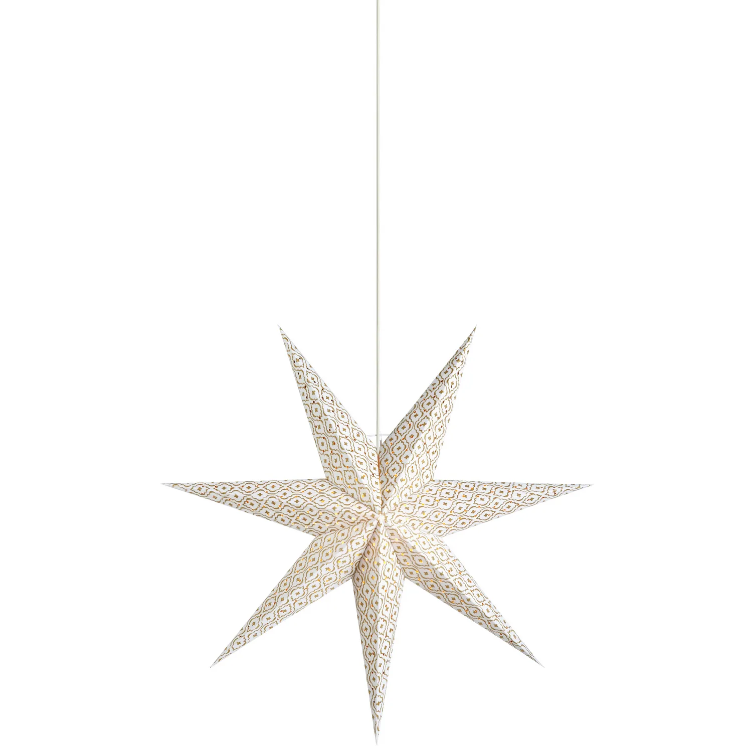 BAROQUE Pendant Star 45cm White Vit