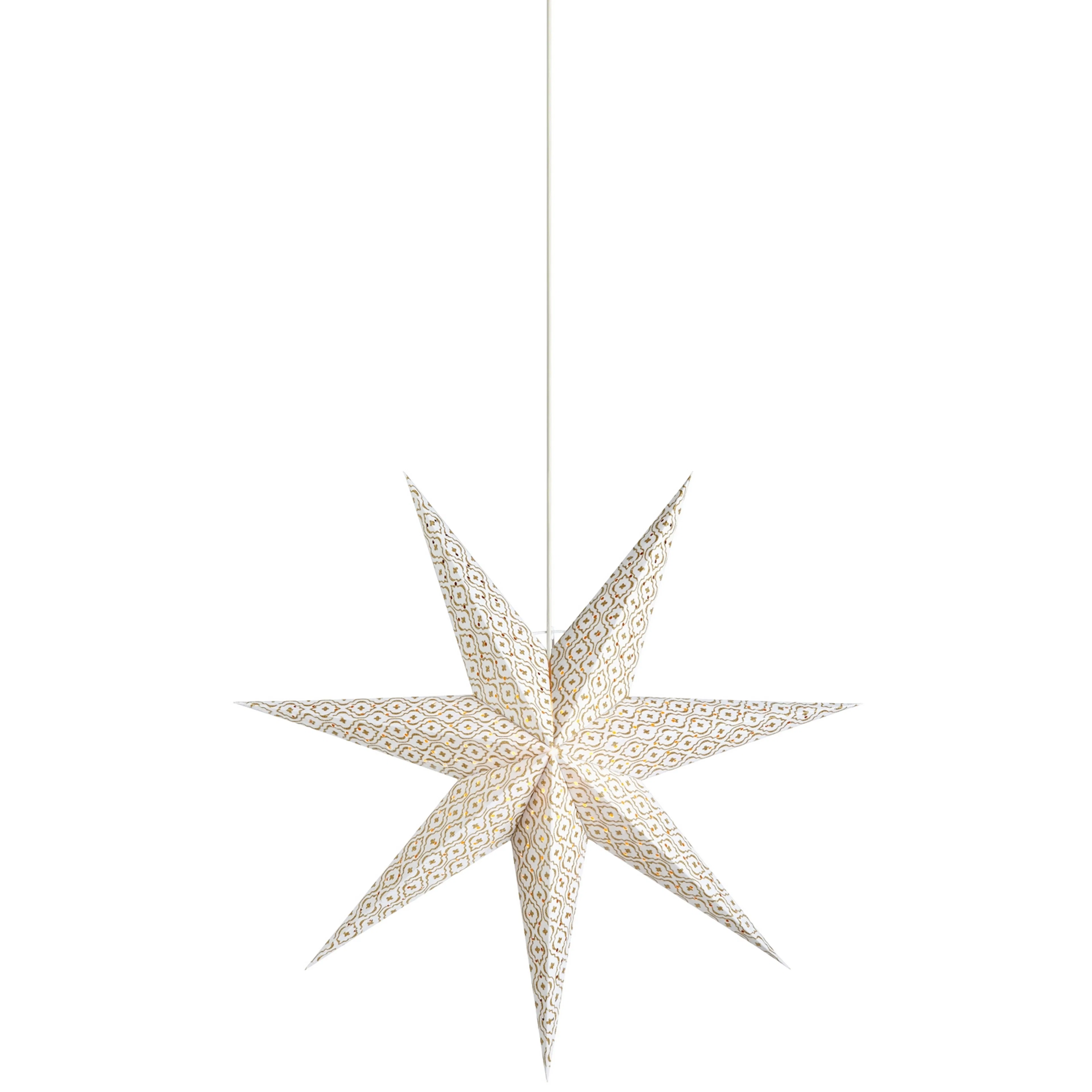 BAROQUE Pendant Star 45cm White Vit