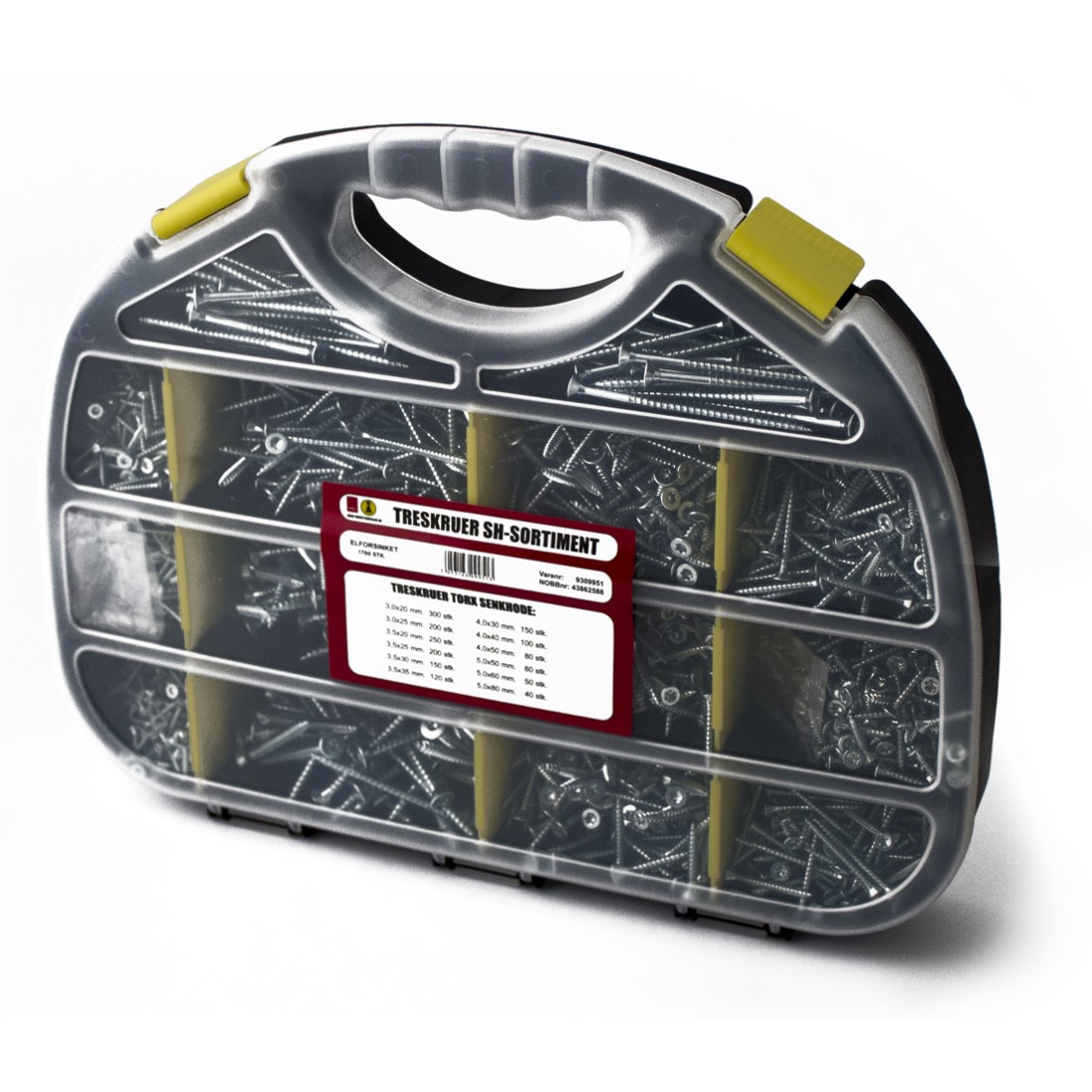 Träskruvsats Habo 1700 delar