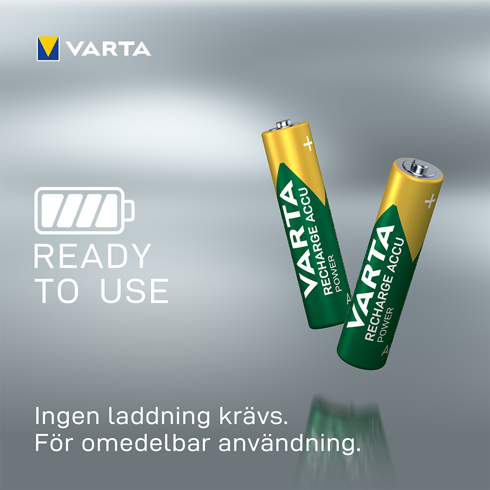 Batteri VARTA Laddningsbara Alkaliska AAA 1000 mAh 4-Pack