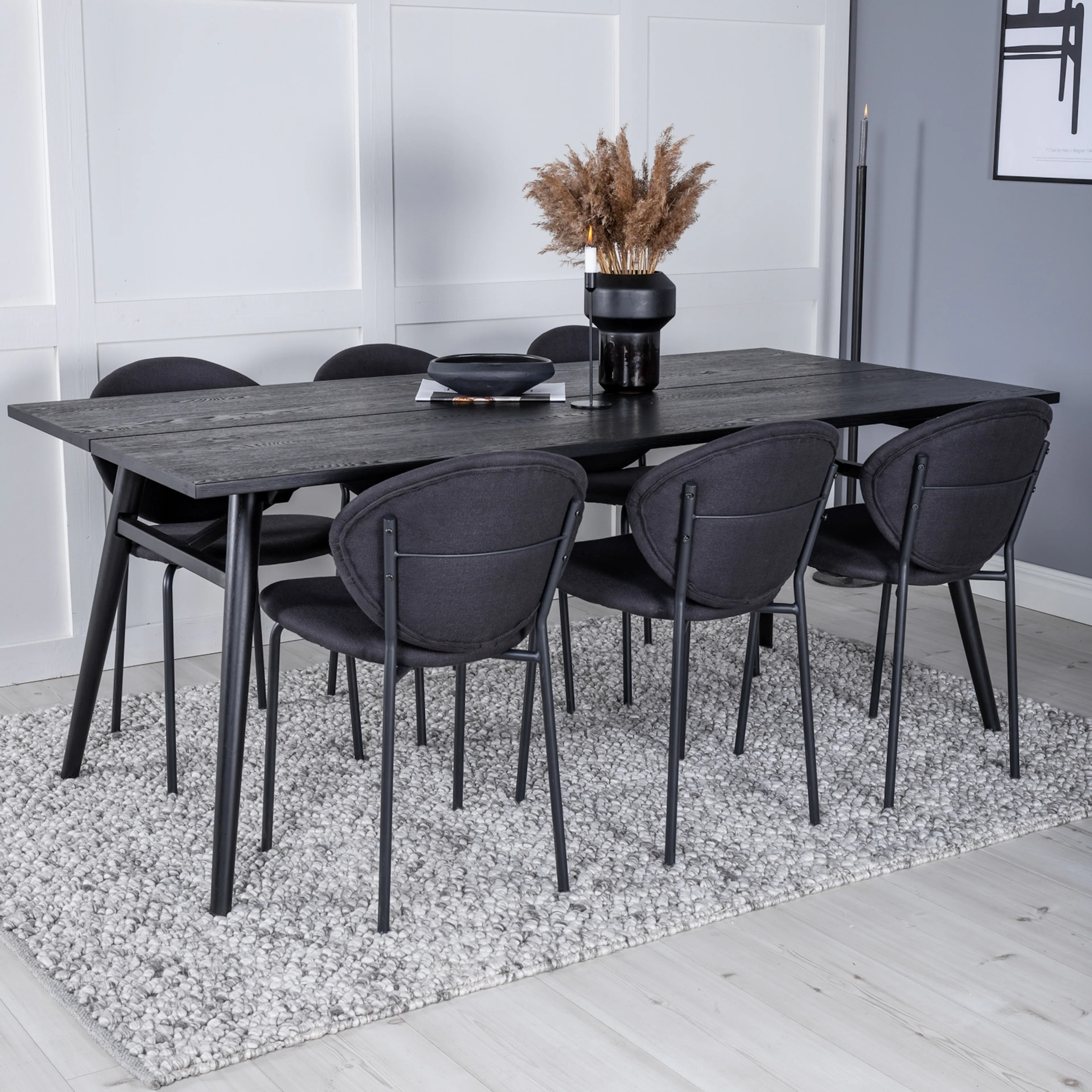 Sleek Extentiontable Black Brushed -VaultChair-Black _6 Svart