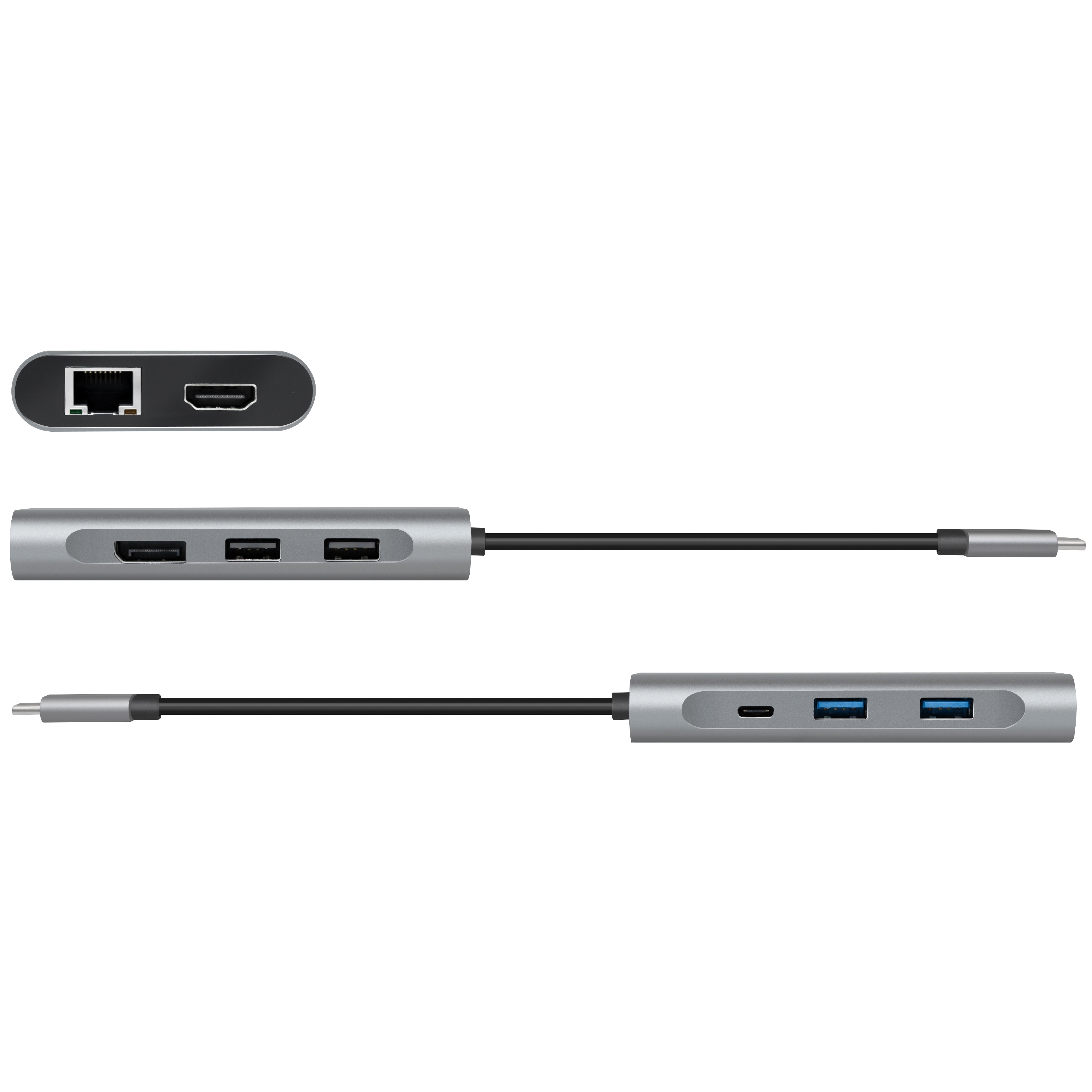 USB-C-docka LogiLink 8-i-1 HDMI/DP/RJ45/USB/USB-C 100W
