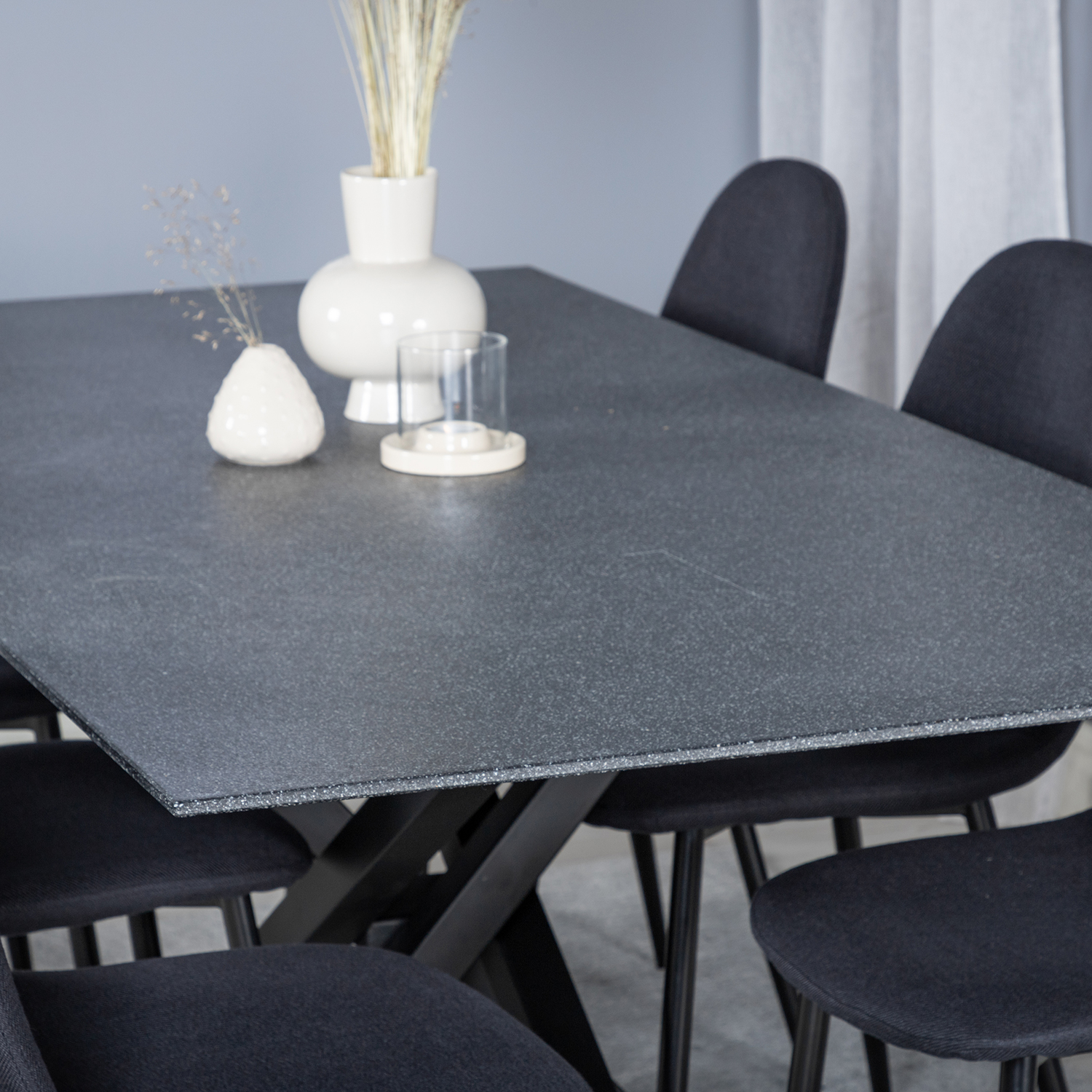 Matgrupp Venture Home Piata med 6 Pobbie Stolar Polyestertyg
