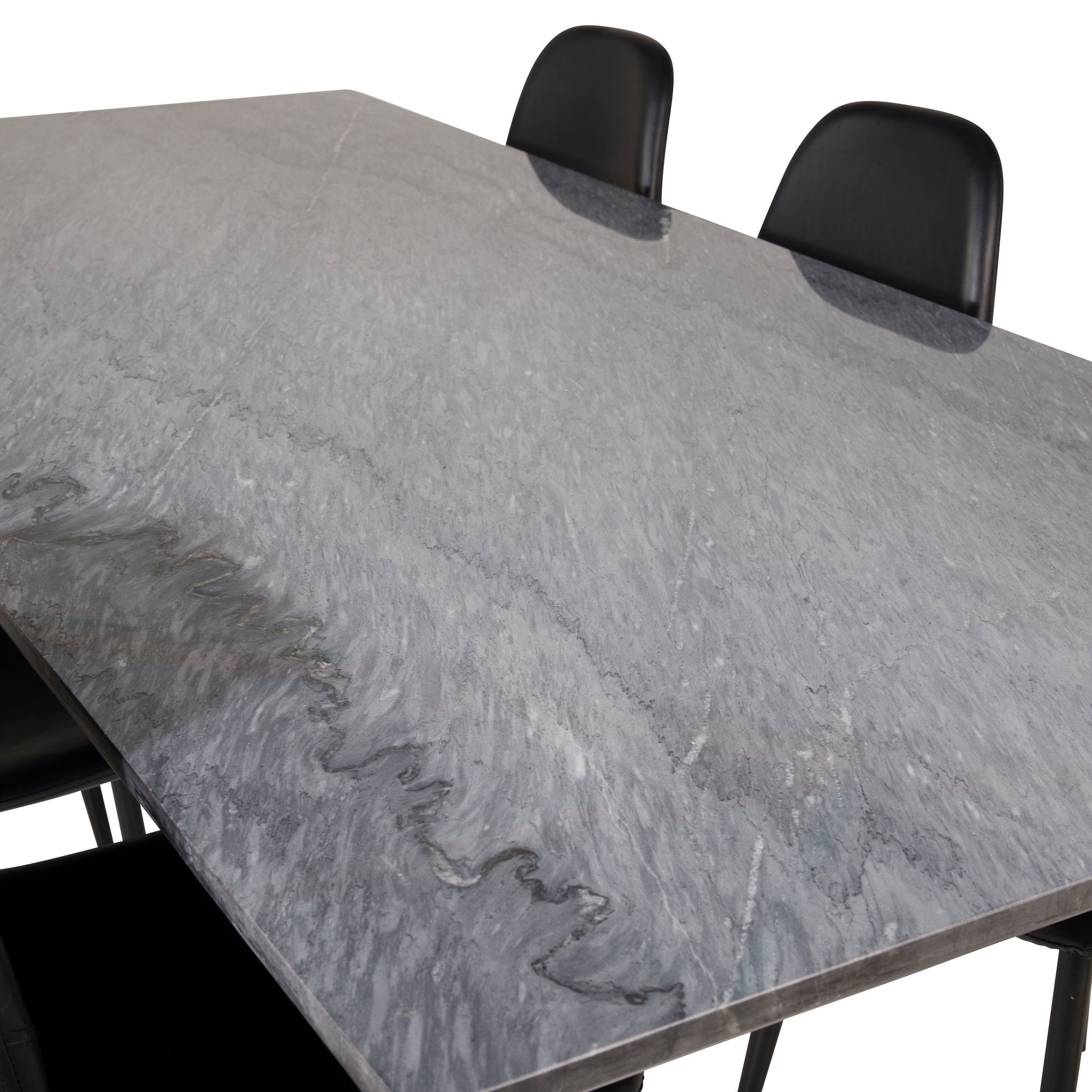 Matgrupp Venture Home Estelle 200 med 6 Pobbie Stolar Konstläder