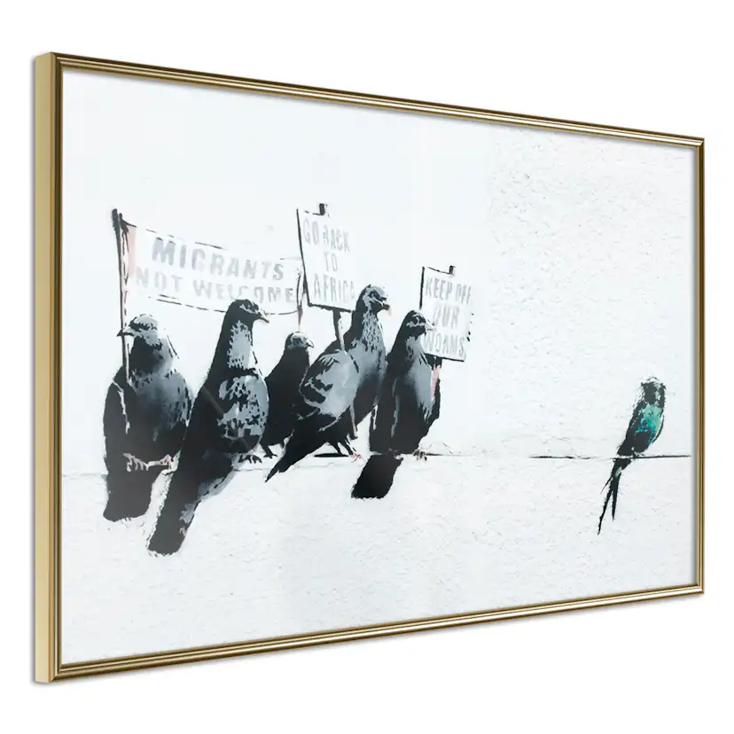 Poster Artgeist Affisch Xenophobic Pigeons