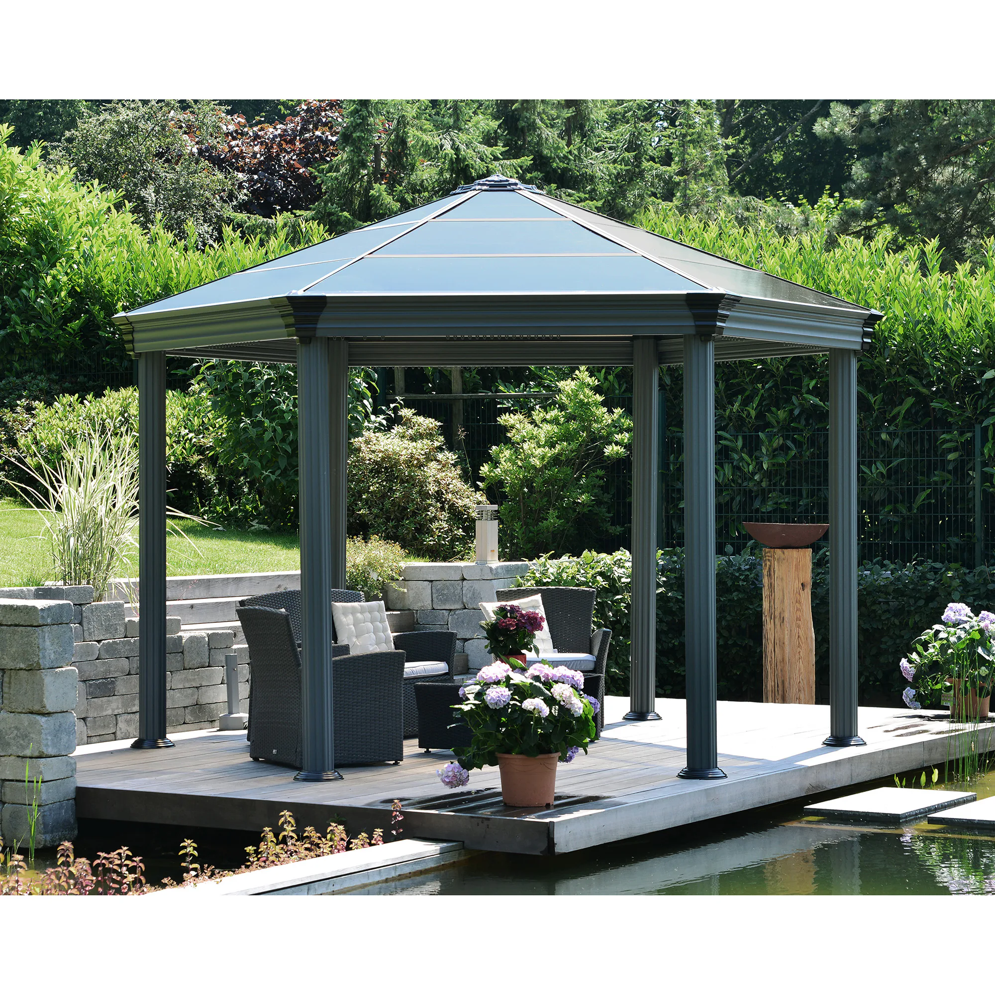 Canopia Roma Hardtop Aluminium Paviljong För Hela Säsongen 3,6 X 4,2 m