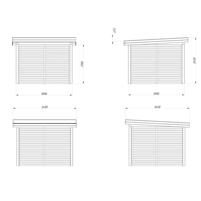 Paviljong Palmako Lenna 8,3 m2 Set 302