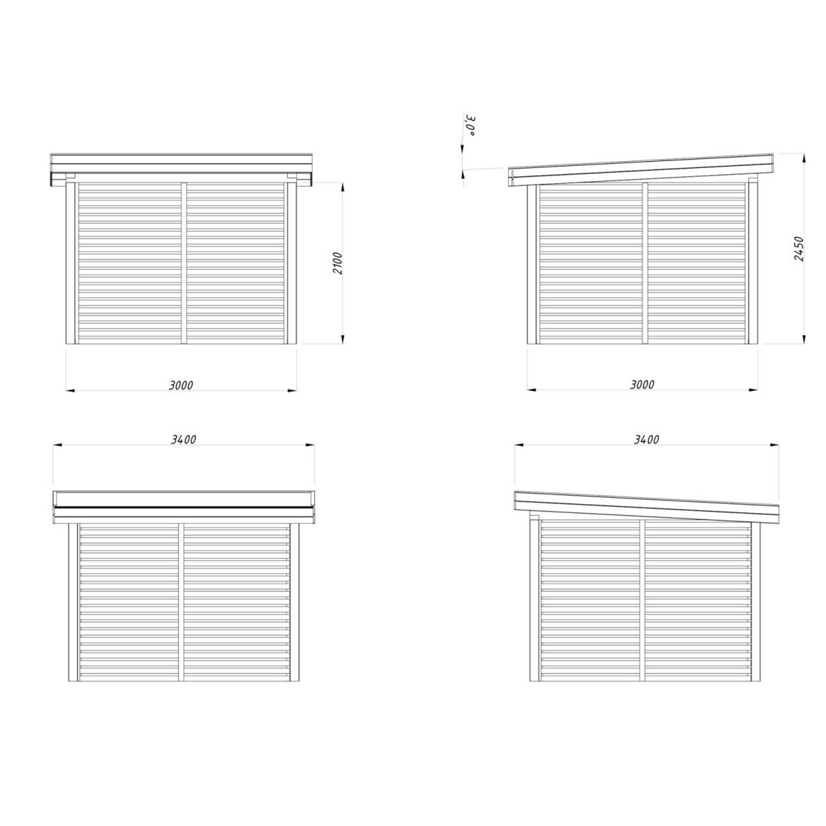 Paviljong Palmako Lenna 8,3 m2 Set 303