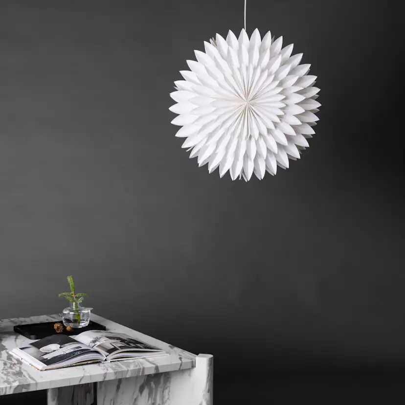 Storlien 60cm Pendant Lamp - White / White 60 cm