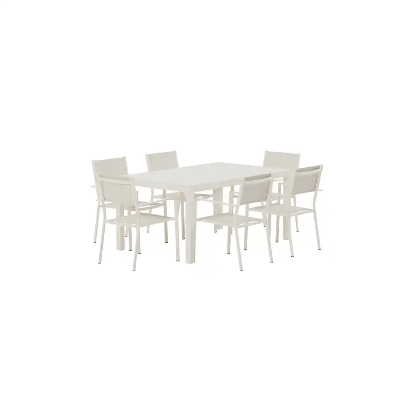 Matgrupp Utomhus Venture Home Capo 100x160 cm med 6 st Copacabana Trädgårdsstolar