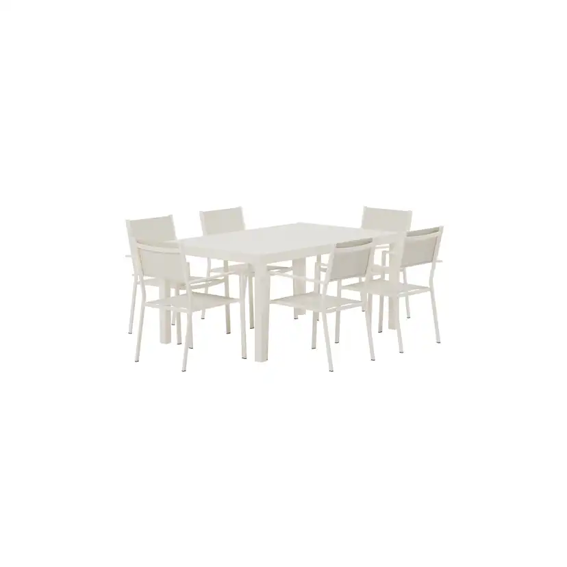 Matgrupp Utomhus Venture Home Capo 100x160 cm med 6 st Copacabana Trädgårdsstolar