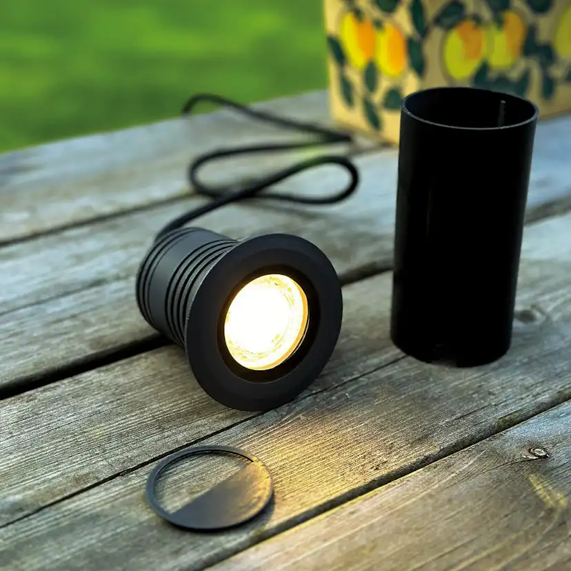 In-ground spot LightsOn Onyx, Mörkgrå