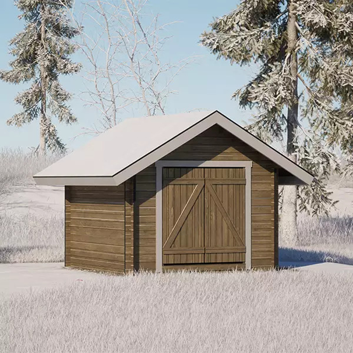 Timmerförråd LP Garden S-S Rak Vägg 6,2m² – Lappländsk Timmerkvalitet
