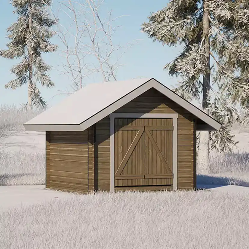 Timmerförråd LP Garden S-S Rak Vägg 6,2m² – Lappländsk Timmerkvalitet