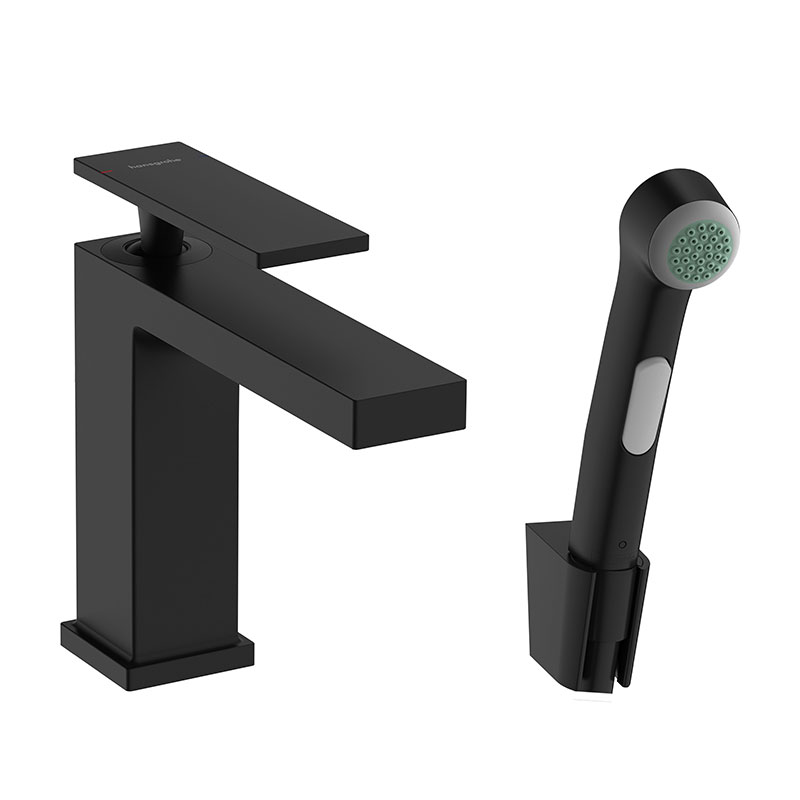 Tvättställsblandare Hansgrohe Tecturis E 110 med Bidettehanddusch och Duschslang