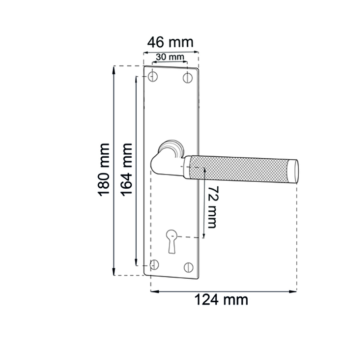 Innerdörrhandtag Habo Lexington med Långskylt