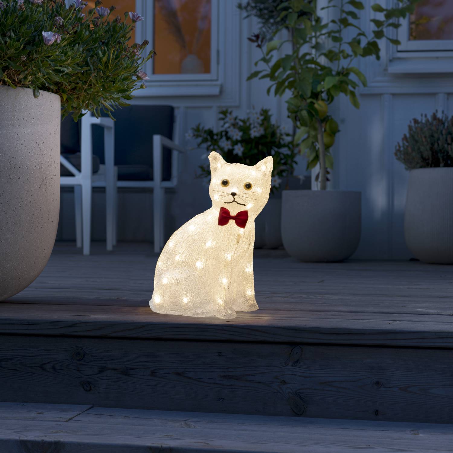 Ljusdekoration Gnosjö Konstsmide Sittande Katt Akryl 34cm LED