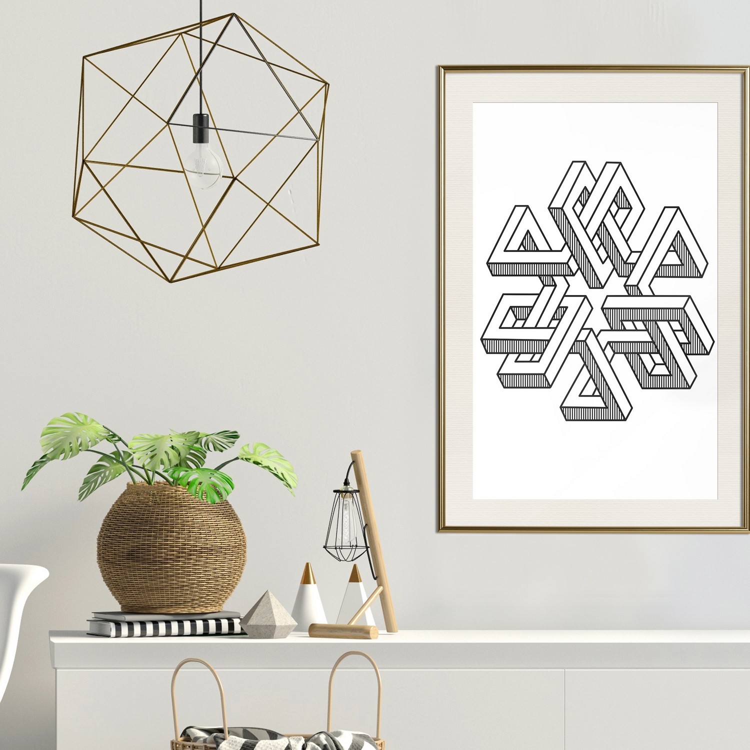 Poster Artgeist Affisch Geometric Clover