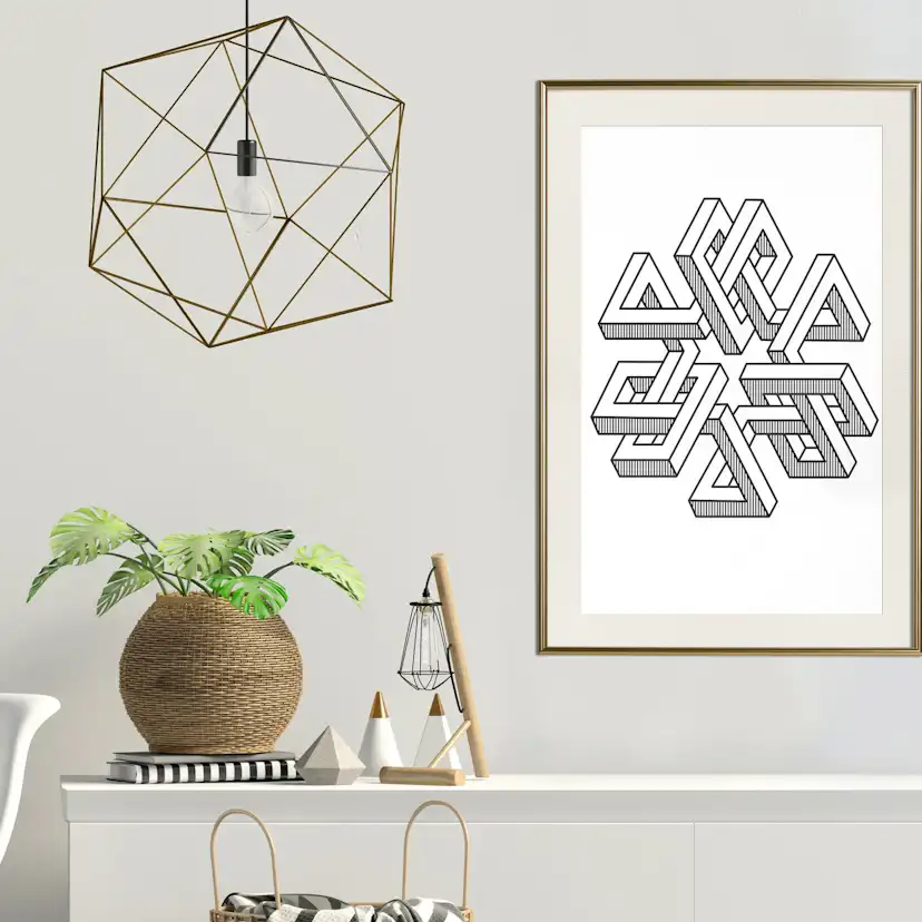 Poster Artgeist Affisch Geometric Clover