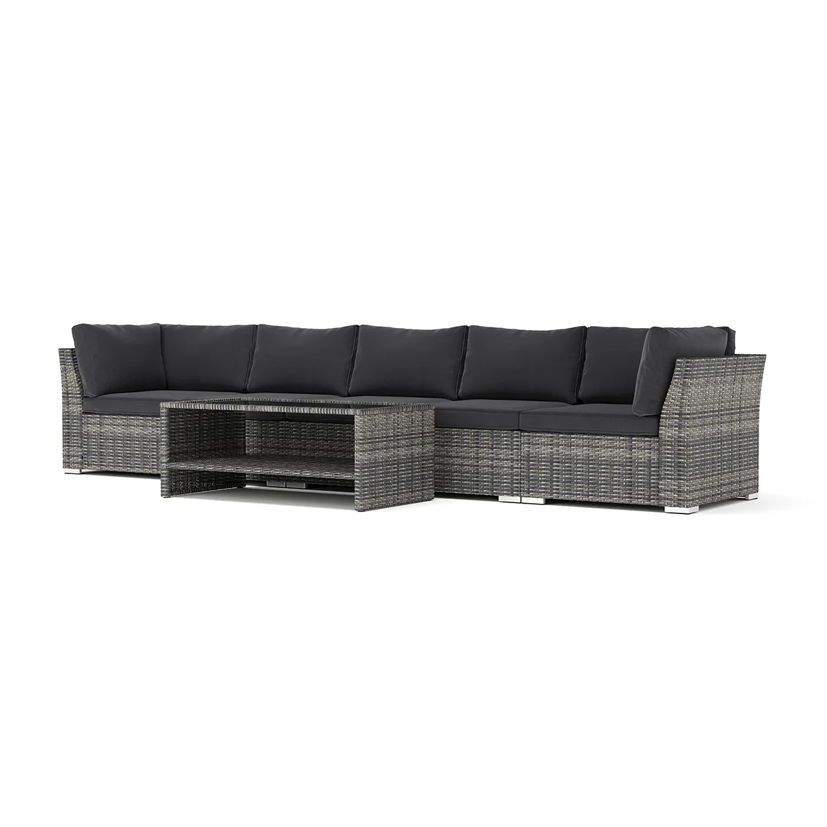 Loungesoffa Comfort Garden Wisconsin utomhus rak 5-sits soffa